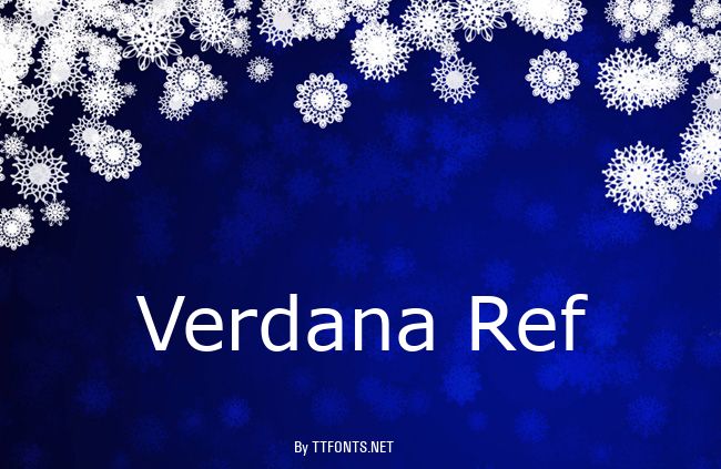 Verdana Ref example